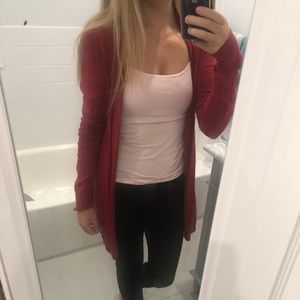 Express red cardigan